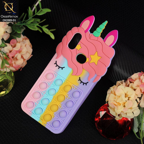 Samsung Galaxy A10s Cover - Design 1 - 3D Cute Cartoon POP It Bubble Relieve Stress Soft Case
