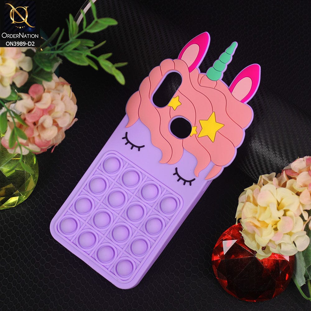 Samsung Galaxy A10s Cover - Design 2 - 3D Cute Cartoon POP It Bubble Relieve Stress Soft Case