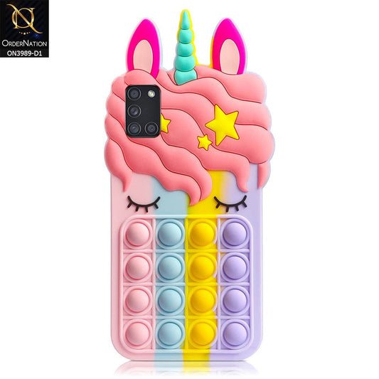 Samsung Galaxy A51 Cover - Design 1 - 3D Cute Cartoon POP It Bubble Relieve Stress Soft Case