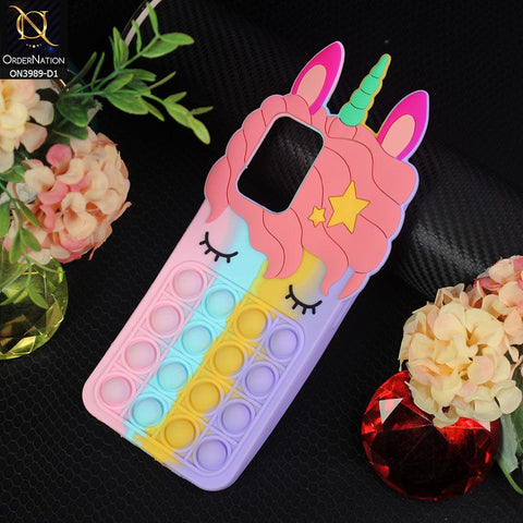 Samsung Galaxy A51 Cover - Design 1 - 3D Cute Cartoon POP It Bubble Relieve Stress Soft Case