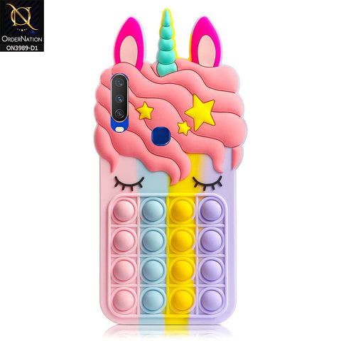 vivo Y11 (2019) Cover - Design 1 - 3D Cute Cartoon POP It Bubble Relieve Stress Soft Case
