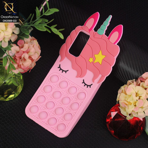 Vivo Y20a Cover - Design 3 - 3D Cute Cartoon POP It Bubble Relieve Stress Soft Case