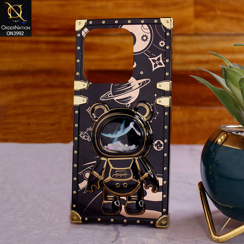 Xiaomi Redmi 12C - Black - New Luxury Space Case With Astronode Cute Folding Stand Holder Case