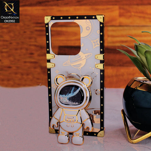Xiaomi Redmi 12C - White - New Luxury Space Case With Astronode Cute Folding Stand Holder Case
