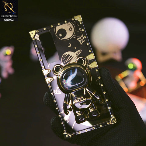 Xiaomi Redmi Note 11S Cover - Black - New Luxury Space Case With Astronode Cute Folding Stand Holder Case