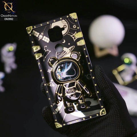 Xiaomi Redmi 10X 4G Cover - Black - New Luxury Space Case With Astronode Cute Folding Stand Holder Case