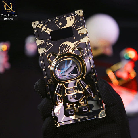 Samsung Galaxy S10e Cover - Black - New Luxury Space Case With Astronode Cute Folding Stand Holder Case
