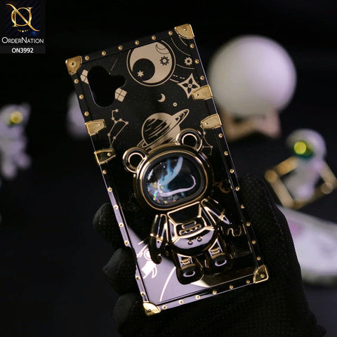 Samsung Galaxy M13 5G Cover - Black - New Luxury Space Case With Astronode Cute Folding Stand Holder Case