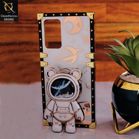 Samsung Galaxy A54 5G - White - New Luxury Space Case With Astronode Cute Folding Stand Holder Case