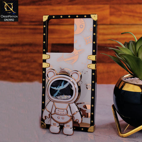 Vivo Y36 4G - White - New Luxury Space Case With Astronode Cute Folding Stand Holder Case