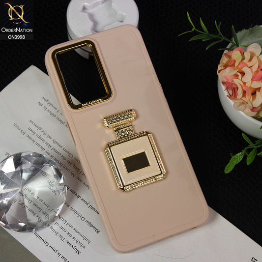 Oppo A77 5G Cover - Skin - New Electroplating Camera Ring  Soft Silicon Case With Shiny Rime Stones Mobile Stand