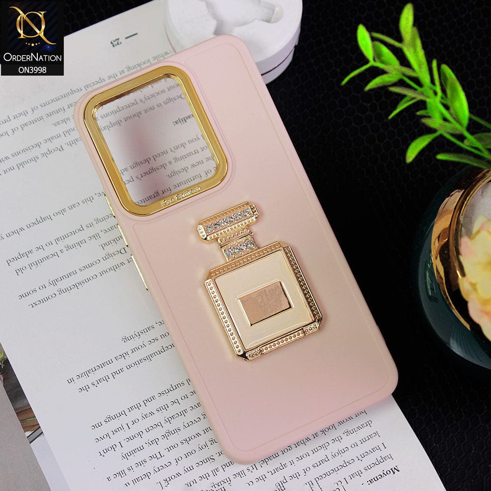 Vivo S15e Cover - Skin - New Electroplating Camera Ring  Soft Silicon Case With Shiny Rime Stones Mobile Stand