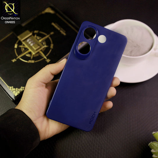 Tecno Camon 20 Pro - Blue - New Hybrid Rock Soft Silicon Case With Shiny Camera Ring