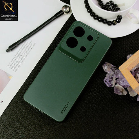 Infinix Note 30 Cover - Green - New Hybrid Rock Soft Silicon Case With Shiny Camera Ring
