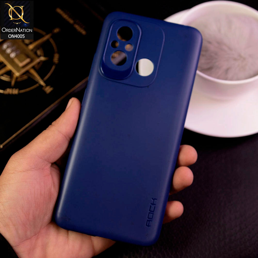 Xiaomi Redmi 12C - Blue - New Hybrid Rock Soft Silicon Case With Shiny Camera Ring