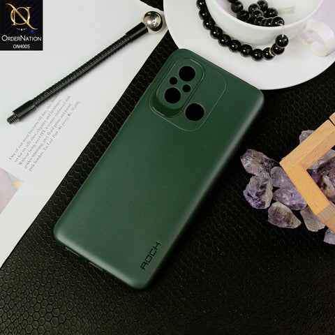 Xiaomi Redmi 12C Cover - Green - New Hybrid Rock Soft Silicon Case With Shiny Camera Ring