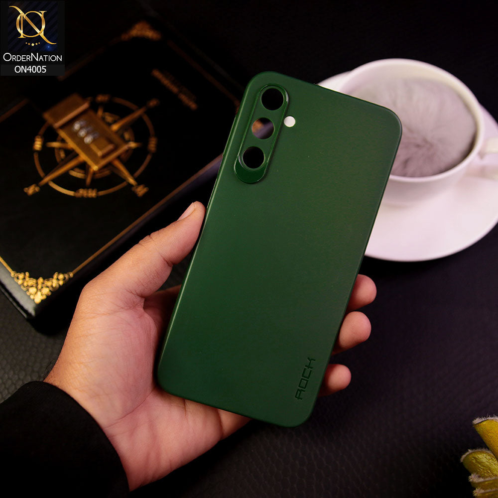 Samsung Galaxy A54 - Green - New Hybrid Rock Soft Silicon Case With Shiny Camera Ring