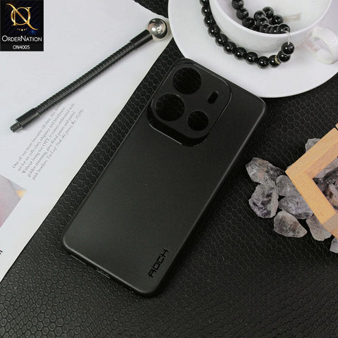 Tecno Spark Go 2023 Cover - Black - New Hybrid Rock Soft Silicon Case With Shiny Camera Ring