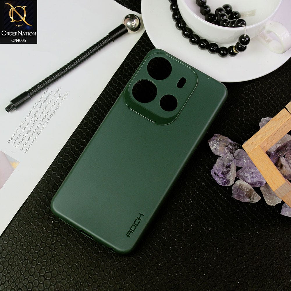 Tecno Spark Go 2023 Cover - Green - New Hybrid Rock Soft Silicon Case With Shiny Camera Ring