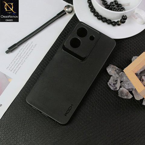 Vivo Y36 4G Cover - Black - New Hybrid Rock Soft Silicon Case With Shiny Camera Ring