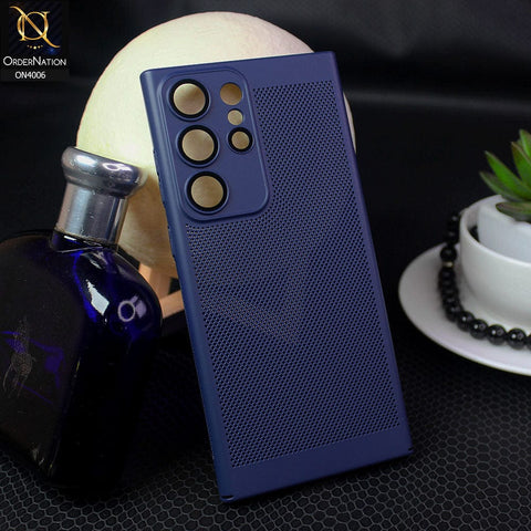 Samsung Galaxy S23 Ultra 5G Cover - Blue - New Premium Line Protective Camera Lense Protection Case