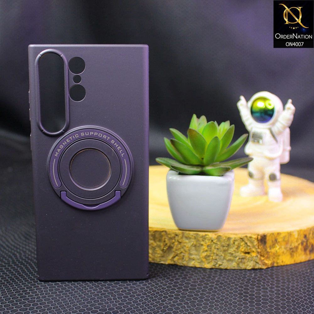 Samsung Galaxy S23 Ultra 5G Cover - Deep Purple - Cocosini Brand Magnetic Shell Phone Case