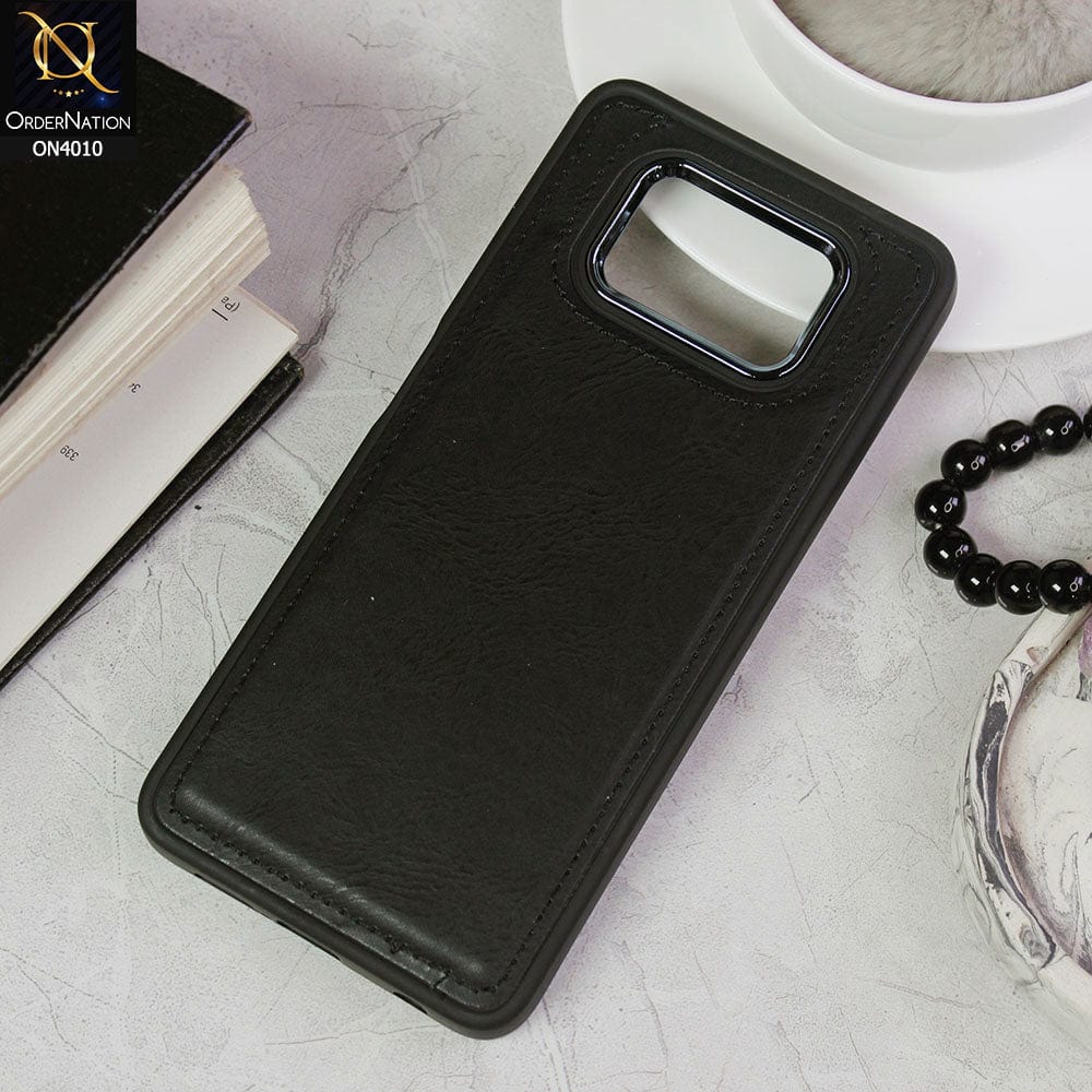 Xiaomi Poco X3 Pro Cover - Black - New Electroplated Camera Ring Leather Texture Soft Silicone Case
