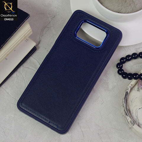 Xiaomi Poco X3  Cover - Blue - New Electroplated Camera Ring Leather Texture Soft Silicone Case