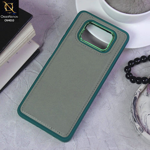 Xiaomi Poco X3 Pro Cover - Green - New Electroplated Camera Ring Leather Texture Soft Silicone Case