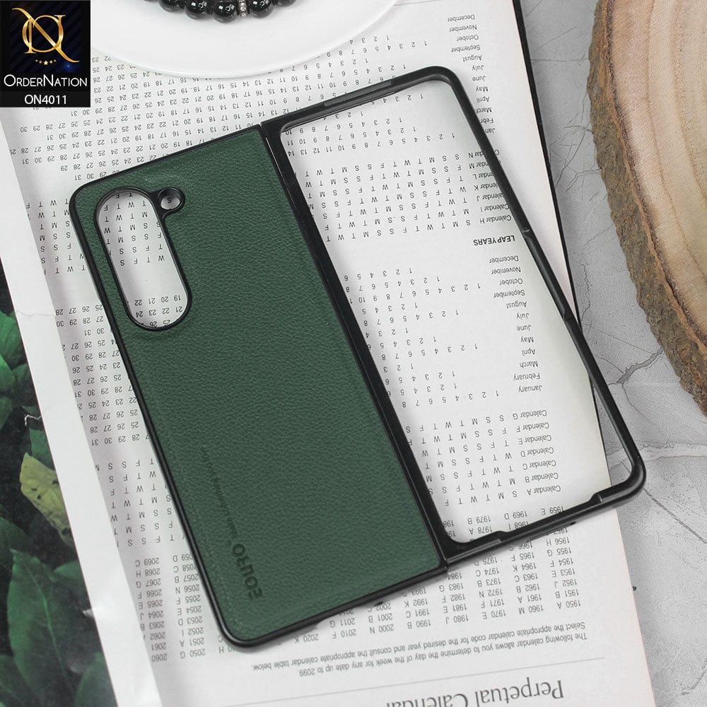 Samsung Galaxy Z Fold5 5G Cover - Green - Eouro Slim Designed Protective Folding Classic Case ( No Signal Loss )