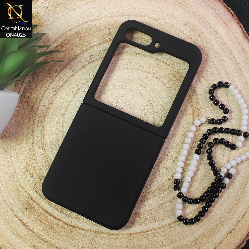 Samsung Galaxy Z Flip 5 5G Cover - Black - New Matt Look Style Soft Silicon Camera Bumper Protective Case