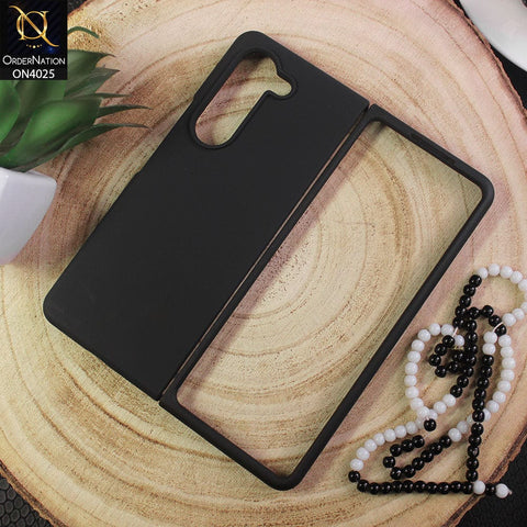 Samsung Galaxy Z Fold 5 5G Cover - Black - New Matt Look Style Soft Silicon Camera Bumper Protective Case