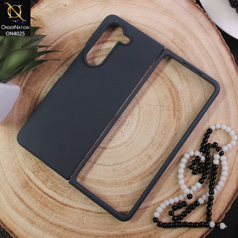 Samsung Galaxy Z Fold 5 5G Cover - Blue - New Matt Look Style Soft Silicon Camera Bumper Protective Case