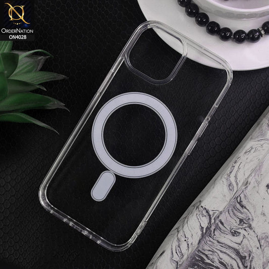 iPhone 15 Plus Cover - Transparent - New Clear Back Soft Borders MagSafe Case With Camera Bumper Protection