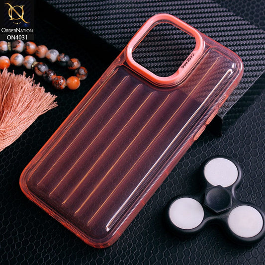 iPhone 15 Pro Max Cover - Pink - New Soft Silicon Wavy Lines Camera Bumper Protection Premium Case
