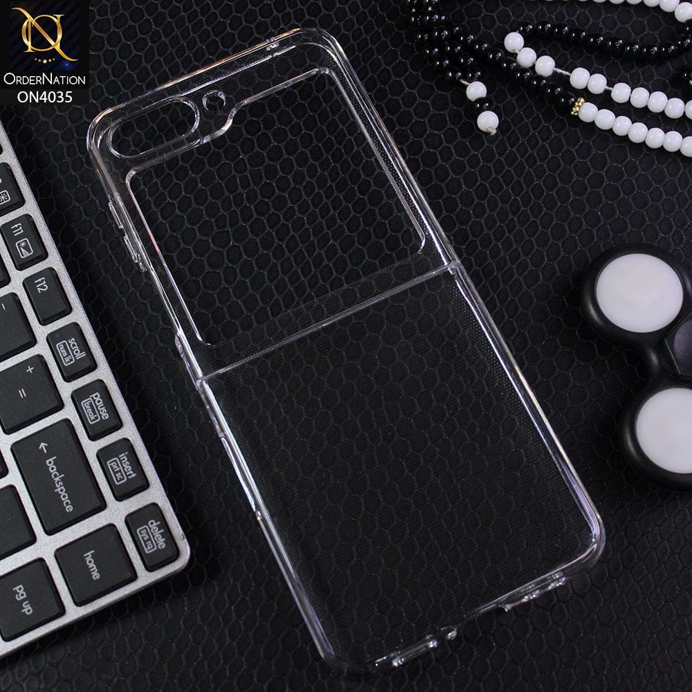 Samsung Galaxy Z Flip 5 5G Cover - Transparent - New Clear Slim Phone Case With Transparent Hard Pc Back Soft