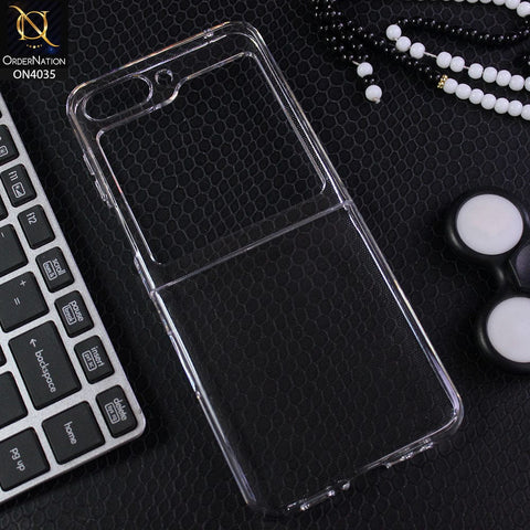 Samsung Galaxy Z Flip 5 5G Cover - Transparent - New Clear Slim Phone Case With Transparent Hard Pc Back Soft