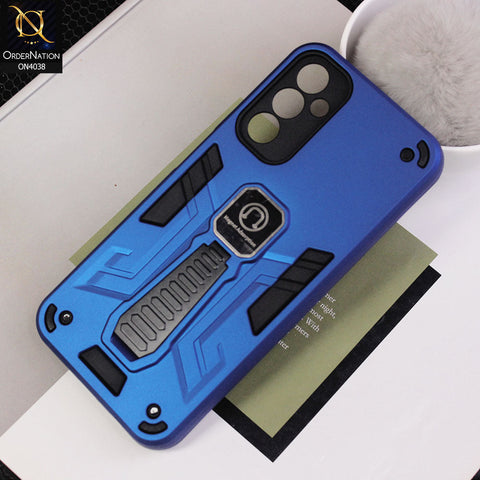 Samsung Galaxy A14 5G Cover - Blue - Luxury Hybrid Shockproof Magnet Adsorption Stand Case
