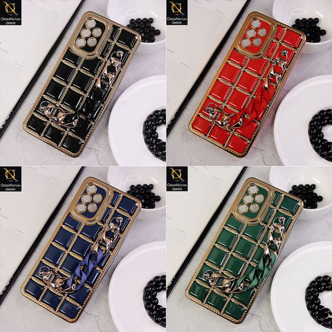 Vivo Y20s Cover - Blue - New Electroplated Soft Silicone Camera Protection Case With Chain Holder