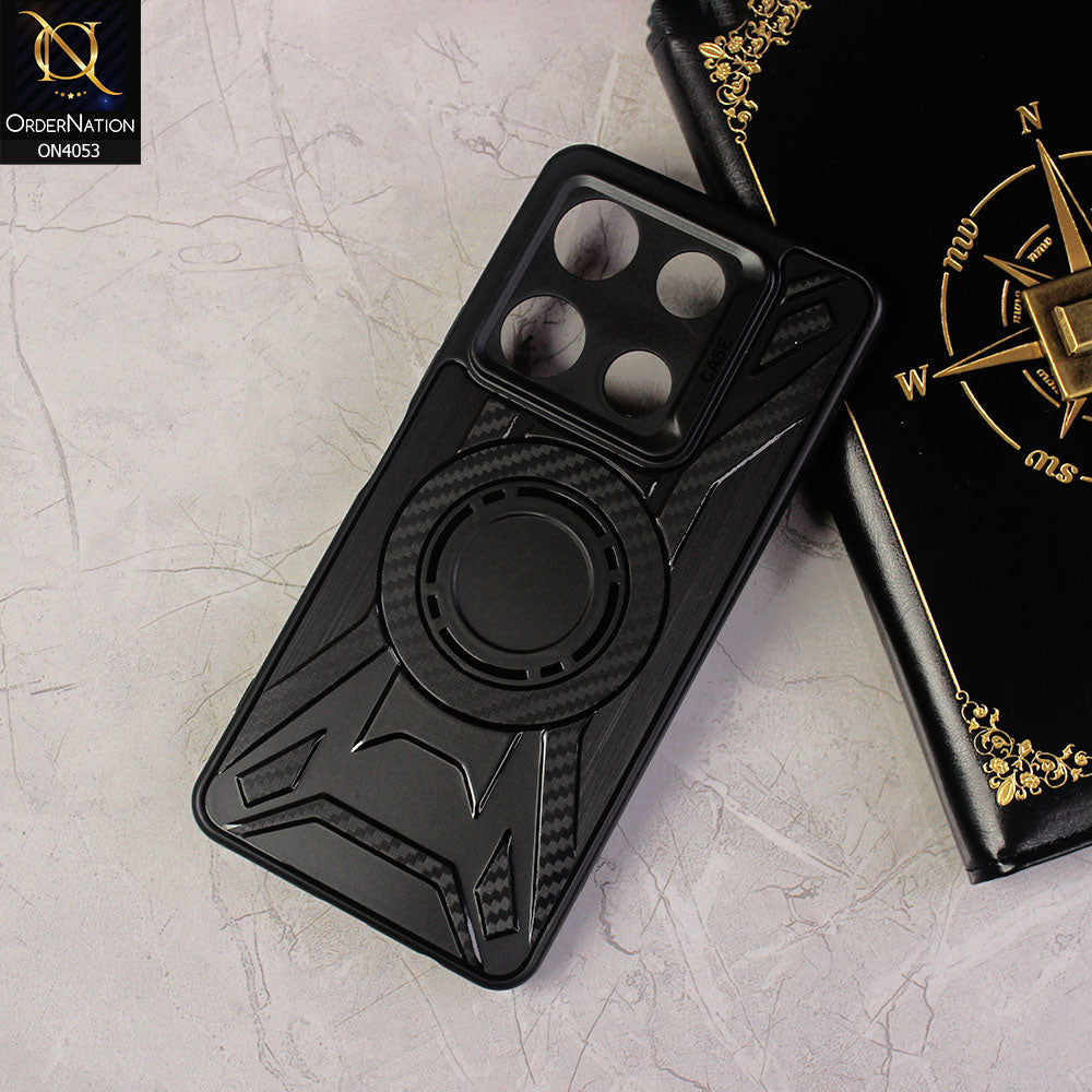 Infinix Note 30 Pro Cover - Black - Shockproof Soft Silicon Case With Camera Bumper Protection Case