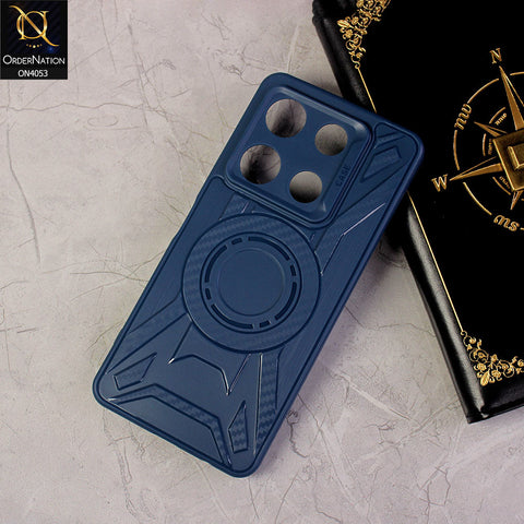 Infinix Note 30 Pro Cover - Blue - Shockproof Soft Silicon Case With Camera Bumper Protection Case