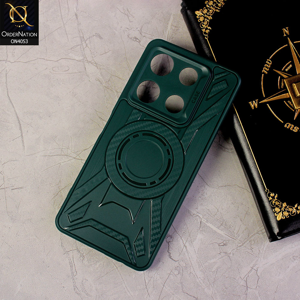 Infinix Note 30 Pro Cover - Green - Shockproof Soft Silicon Case With Camera Bumper Protection Case