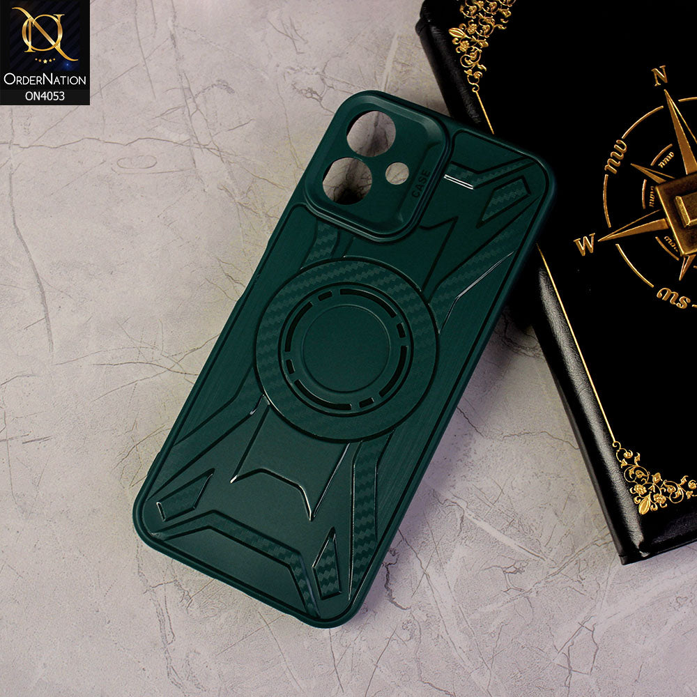Sparx Neo 7 Plus Cover - Green - Shockproof Soft Silicon Case With Camera Bumper Protection Case