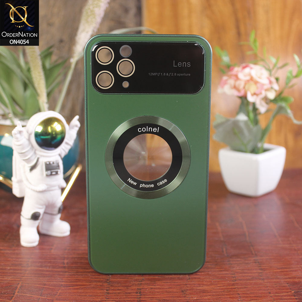 iPhone 11 Pro Max - Cangling Green - New Luxury Camera Lens Shockproof Magsafe Soft Case