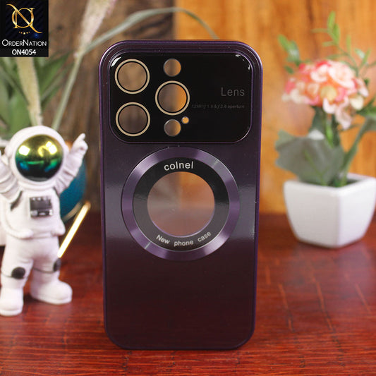iPhone 14 Pro - Deep Purple - New Luxury Camera Lens Shockproof Magsafe Soft Case