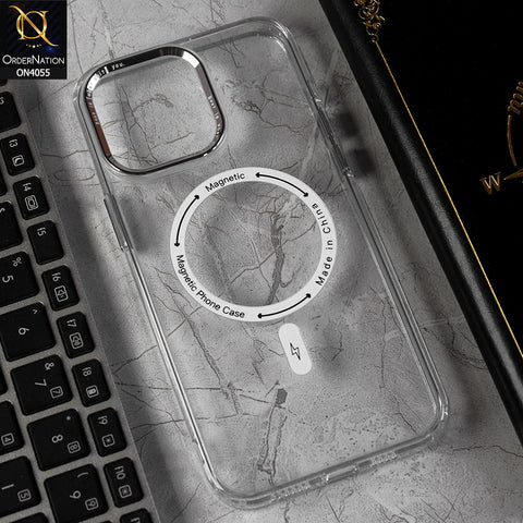 iPhone 15 Pro Max - Transparent - J-Case Ice Magnetic Series With MagSafe Protective Case (MagSafe Notification Enabled)
