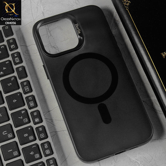 iPhone 15 Pro Max - Black - New Premium MagSafe Soft Matte Case (MagSafe Notification Enabled)