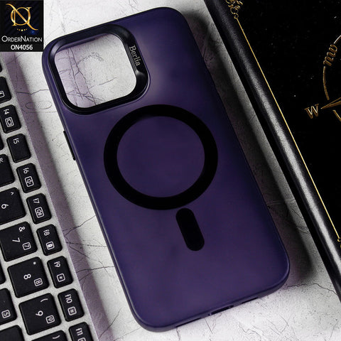 iPhone 15 Pro Max - Purple - New Premium MagSafe Soft Matte Case (MagSafe Notification Enabled)