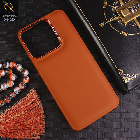 Xiaomi Redmi 12C - Brown - New Soft Slicone Fashion Case With Fancy Camera Ring