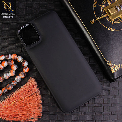 Samsung Galaxy A04e - Black - New Soft Slicone Fashion Case With Fancy Camera Ring